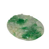 Natural Stone Relief Motif Carving Oval Display Plaque Art GB300S