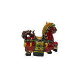 Handmade Red Small Ceramic Artistic Horse Figure Display Art ws3235S