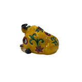 Handmade Yellow Small Ceramic Artistic Ox Buffalo Figure Display Art ws3237S