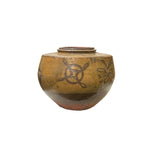 Vintage Earthy Beige Brown Village Rural Pottery Ceramic Pot Vase JK227S