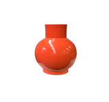 Bright Orange Glaze Large Bulb Shape Pottery Ceramic Pot Vase JK240S