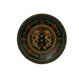 Chinese Round Shape Double Dragons Collectible Ink Pad Display Art JK277S