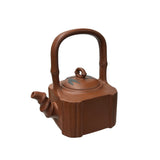 Vintage Chinese Brown Square Shape Zisha Clay Teapot Art Display JK294S