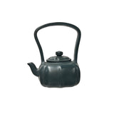 Vintage Chinese Gray Blue Persimmon Shape Zisha Clay Teapot Art Display JK297S