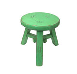 Rustic Pastel Green Round Top Tri-Legs Small Short Stool Table Stand JK320S