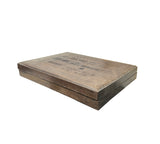 Chinese Characters Engraved Rectangular Shape Box Ink Stone Inkwell Pad JK338S