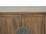Chinese Handcrafted Brown Stain Altar Point Edge Narrow Slim Side Table Cabinet cs7789S