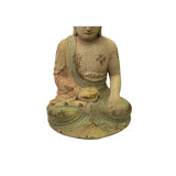 Rustic Wood Sitting Gautama Amitabha Shakyamuni Buddha Statue ws3256S