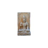 Chinese White Marble Stone Sitting Kwan Yin Tara Bodhisattva Statue cs2179S