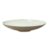 Chinese Relief Dragon Motif White Ceramic Bowl Plate Display Art ws4724S