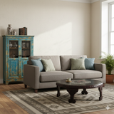 Shabby Chic Turquoise Blue Half-Glass Doors Medium Size Cabinet cs5382NS