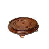 6.5" Simple Natural Wood Brown Clean Body Round Display Stand Easel st1027CS