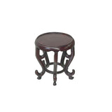 3.75" Oriental Reddish Brown 5 Legs Round Wood Stand Riser Easel st1070ES