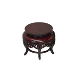 3" Oriental Reddish 5 Legs Round Wood Stand Riser Easel st1071S