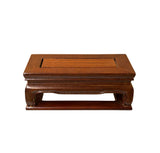 7.5" Light Brown Rectangular Curve Legs Wood Display Stand Riser st1107S