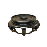 6" Chinese Black Wood Round Legs Table Top Stand Display Easel Riser st1205S