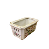 Distressed Off White Porcelain Koi Fishes Rectangular Planter Pot ws3203S