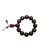 Chinese Dark Brown Rosewood Beads Hand Rosary Praying Bracelet ws227S