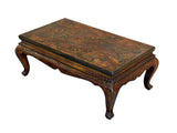 Chinese Tibetan Yellow Brown Dragon Head Lacquer Low Coffee Table ws2739S