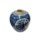 Oriental Flower Vases Small Blue White Porcelain Ginger Jar ws3337S