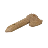 Natural Tan Beige Color Stone Carved Artistic Axe Shape Display Art ws3346S
