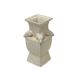 Chinese Ceramic Crackle Pattern Ram Off White Guan Ware Vase ws3365S
