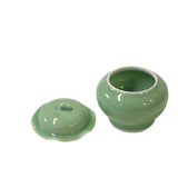 Handmade Oriental Celadon Green Porcelain Small Jar Container ws3384S