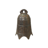 Chinese Rustic Iron Metal I Ching Hexagram Pattern Bell Display Art ws3576S