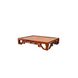 Natural Brown Wood Ru Yi Pattern Rectangular Table Top Stand Riser Easel ws3807S