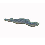 Artistic Blue Glaze Ceramic Decorative Seahorse Shape Display Plate ws3866S
