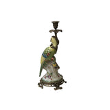 Vintage Handmade Ceramic Parrot Figure Candelabras Candle Holder ws3885S