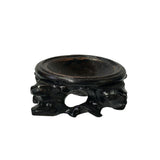 2.25" Dark Brown Wood Carving Hollow Circular Table Top Stand Riser ws3994S