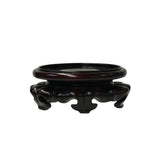 4" Brown Wood Curve Base 5 Legs Round Display Stand Riser Easel ws4030ES
