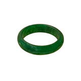 2.25" Chinese Natural Mixed Dark Green Jade Stone Bracelet Bangle ws4040S