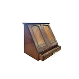 Vintage Distressed Brown Wood Stationary Sloping Door Box Chest ws4071S