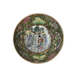 Chinese Vintage Famille Rose People Scenery Porcelain Art Bowl ws4399S