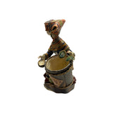 Chinese Porcelain Miao Tribal Dressing Basket Lady Figure ws4460S