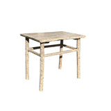 Rustic Raw Bleach White Wash Wood Rectangular Console Side Table ws4464S