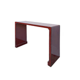 Gloss Brick Blood Red Lacquer Rectangular Console Foyer Side Table ws4481S