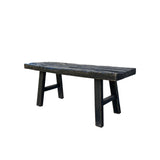 Distressed Rustic Black Rough Grain Flat Wood Bench Table ws4543S