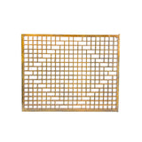 Vintage Rustic Copper Yellow Orange Grid Geometric Wood Wall Panel ws4551S