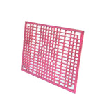 Vintage Rustic Pink Square Rectangular Grid Geometric Wood Wall Panel ws4555S