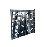 Vintage Rustic Matte Black Grid Geometric Wood Wall Panel ws4556S