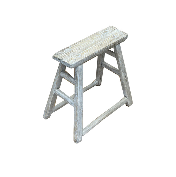 Rustic Raw Rough Wood Grain Rectangle Slim Stool Bench Side Table ws45 ...