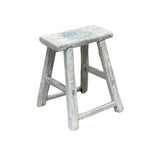 Rustic Raw Rough Wood Grain Rectangle Slim Stool Bench Side Table ws4592S