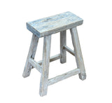 Rustic Raw Rough Wood Grain Rectangle Slim Stool Bench Side Table ws4593S #7