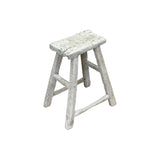 Rustic Raw Rough Wood Grain Rectangle Slim Stool Bench Side Table ws4594S #8