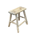 Rustic Raw Rough Wood Grain Rectangle Slim Stool Bench Side Table ws4613S 10