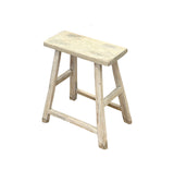 Rustic Raw Rough Wood Grain Rectangle Slim Stool Bench Side Table ws4629S 14