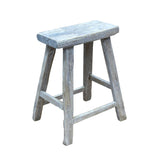 Rustic Raw Rough Wood Grain Rectangle Slim Stool Bench Side Table ws4640S EE